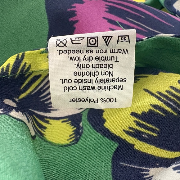 J. Crew Factory Green Floral Sleeveless Top - 14 - Picture 6 of 6